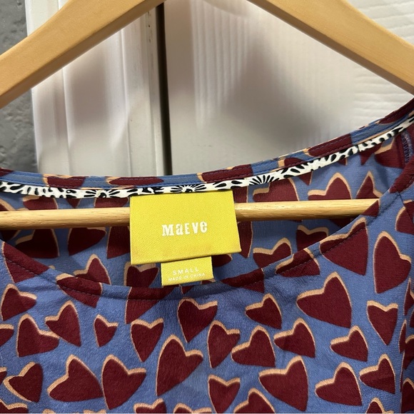 Anthropologie Maeve silk hearts kimono blouse size small - Picture 4 of 5